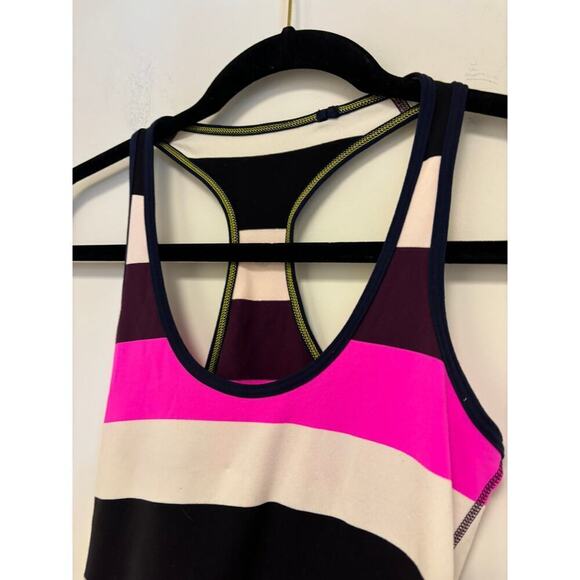 Lululemon Cool Racerback Pow Stripe Raspberry Glo Light / Inkwell - Picture 4 of 6